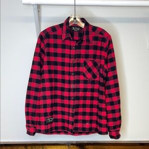Vermont Flannel Co. Buffalo Plaid Red and Black Plaid Flannel Shirt- M